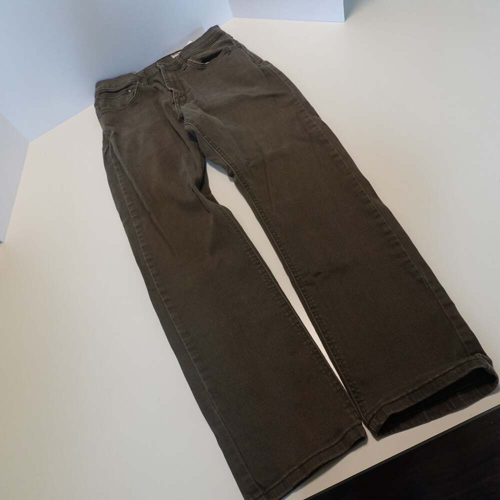 Wrangler Athletic Fit Olive Green Denim Pants